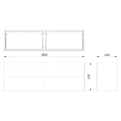 Modulo Plato Badkamermeubel Voor Waskom | 180 Cm Mat Zwart Greeploos Front Middenbruin Eiken Blad 4 Lades -Badkamer Verkoopwinkel modulo plato badkamermeubel voor waskom 180 cm mat zwart greeploos front middenbruin eiken blad 4 lades bmk18 01135 6