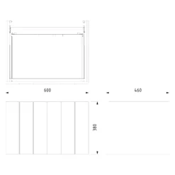 Modulo Plato Badkamermeubel Voor Waskom | 60 Cm Donkergrijs Lamel Front Lichtgrijs Eiken Blad 1 Lade -Badkamer Verkoopwinkel modulo plato badkamermeubel voor waskom 60 cm donkergrijs lamel front lichtgrijs eiken blad 1 lade bmk11 00772 6