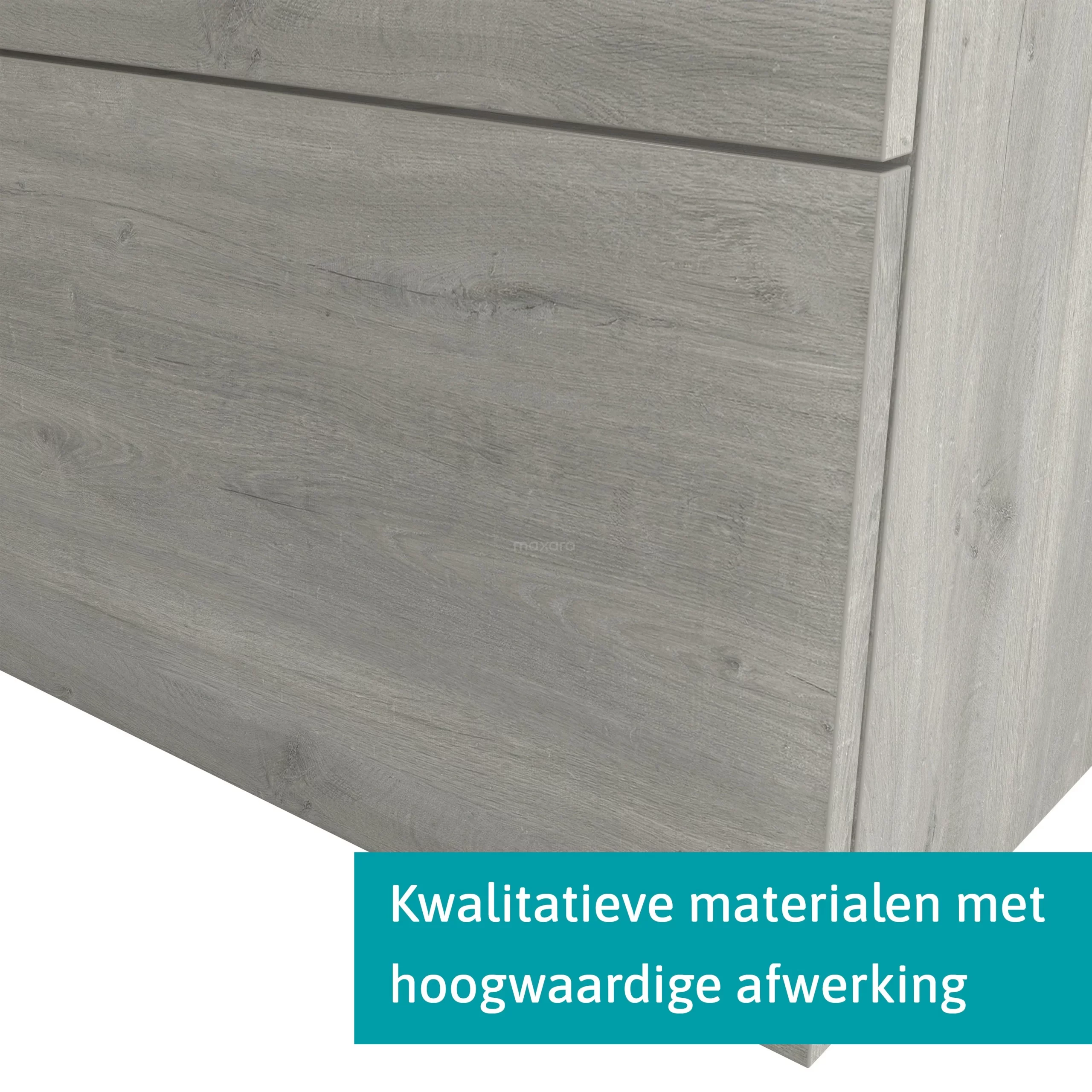 Modulo Plato Badkamermeubel Voor Waskom | 60 Cm Grijs Eiken Vlak Front Hoogglans Wit Blad 1 Lade 4 Modulo Plato Badkamermeubel Voor Waskom | 60 Cm Grijs Eiken Vlak Front Hoogglans Wit Blad 1 Lade - Afbeelding 4