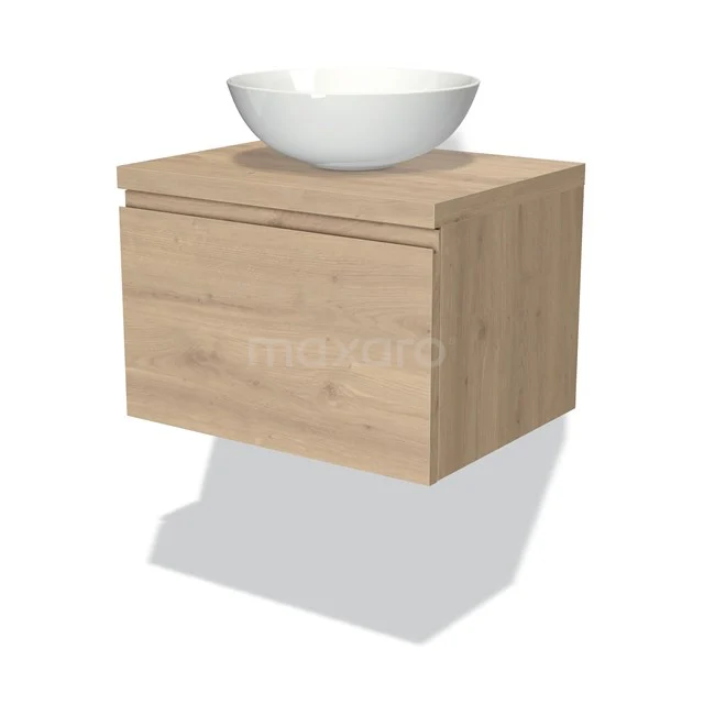 Modulo Plato Badkamermeubel Voor Waskom | 60 Cm Lichtbruin Eiken Greeploos Front Lichtbruin Eiken Blad 1 Lade 1 Modulo Plato Badkamermeubel Voor Waskom | 60 Cm Lichtbruin Eiken Greeploos Front Lichtbruin Eiken Blad 1 Lade