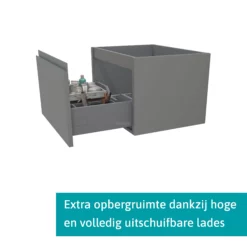Modulo Plato Badkamermeubel Voor Waskom | 60 Cm Middengrijs Greeploos Front Lichtgrijs Beton Blad 1 Lade -Badkamer Verkoopwinkel modulo plato badkamermeubel voor waskom 60 cm middengrijs greeploos front lichtgrijs beton blad 1 lade bmk11 00320 1