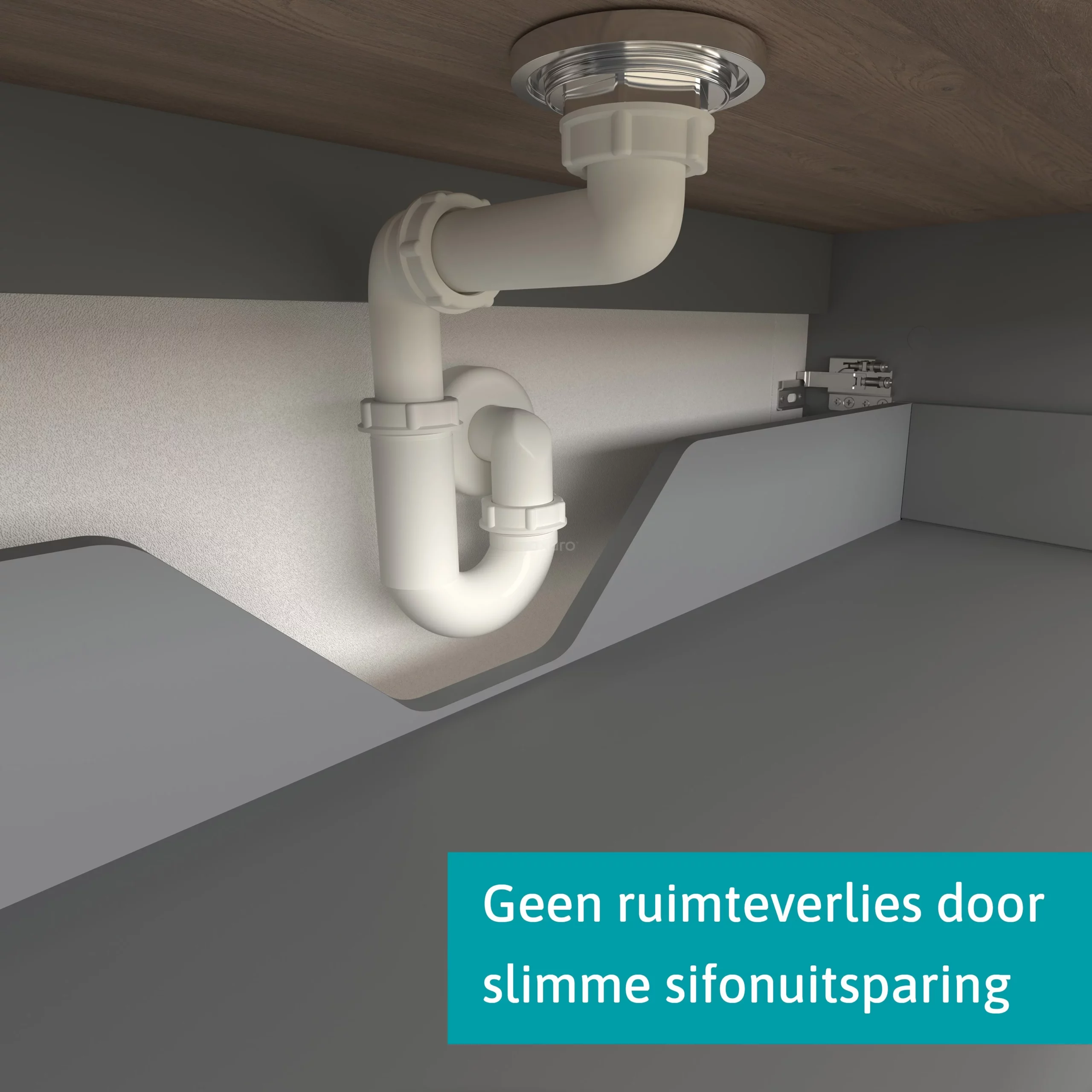 Modulo Plato Badkamermeubel Voor Waskom | 60 Cm Middengrijs Vlak Front Middenbruin Eiken Blad 1 Lade 5 Modulo Plato Badkamermeubel Voor Waskom | 60 Cm Middengrijs Vlak Front Middenbruin Eiken Blad 1 Lade - Afbeelding 5