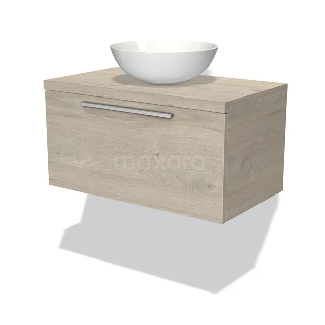 Modulo Plato Badkamermeubel Voor Waskom | 80 Cm Lichtgrijs Eiken Vlak Front Lichtgrijs Eiken Blad 1 Lade 1 Modulo Plato Badkamermeubel Voor Waskom | 80 Cm Lichtgrijs Eiken Vlak Front Lichtgrijs Eiken Blad 1 Lade