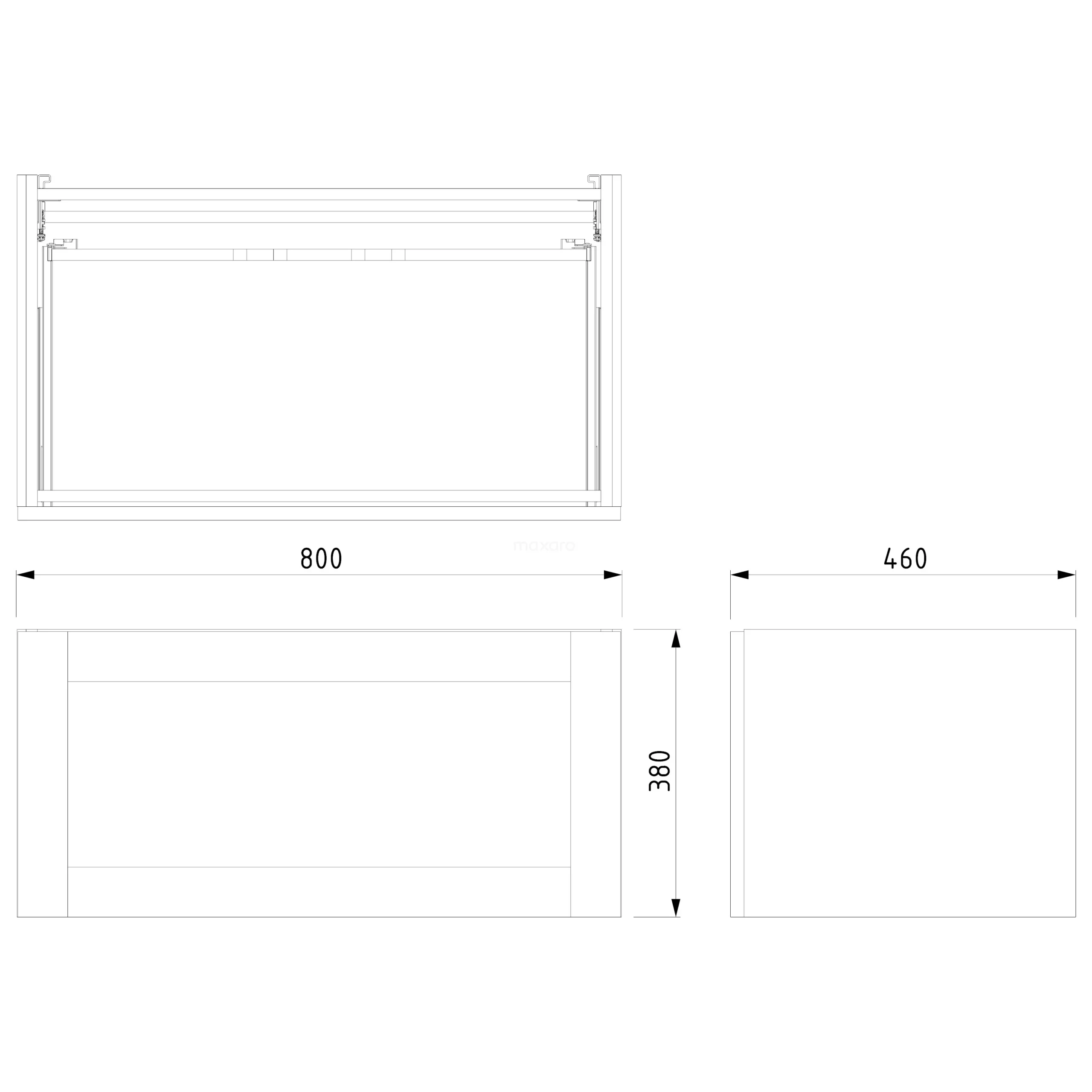 Modulo Plato Badkamermeubel Voor Waskom | 80 Cm Middenbruin Eiken Kader Front Grijs Eiken Blad 1 Lade 7 Modulo Plato Badkamermeubel Voor Waskom | 80 Cm Middenbruin Eiken Kader Front Grijs Eiken Blad 1 Lade - Afbeelding 7