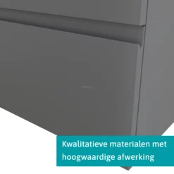 Modulo Plato Badkamermeubel Voor Waskom | 80 Cm Middengrijs Greeploos Front Lichtgrijs Eiken Blad 1 Lade -Badkamer Verkoopwinkel modulo plato badkamermeubel voor waskom 80 cm middengrijs greeploos front lichtgrijs eiken blad 1 lade bmk11 00344 3