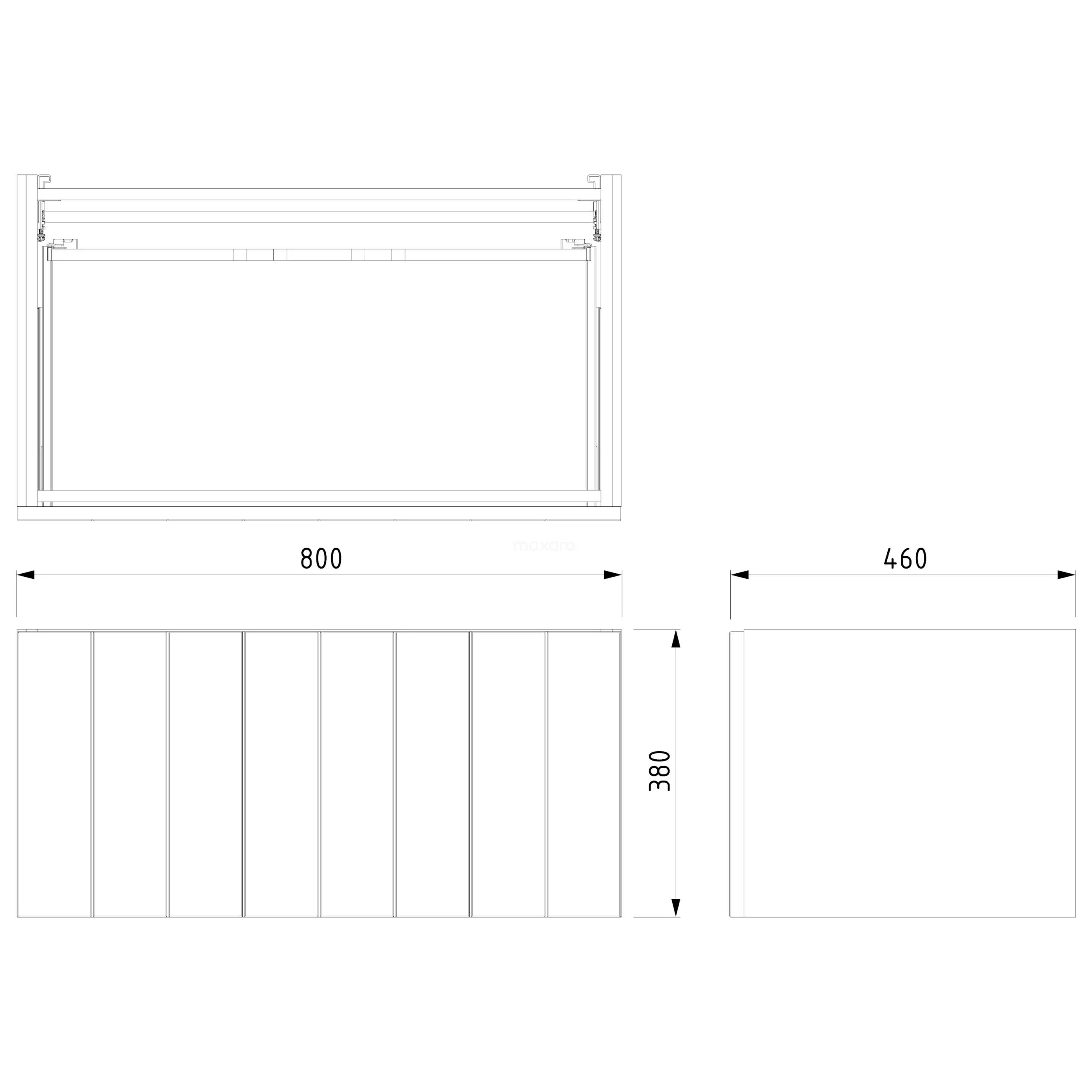 Modulo Plato Badkamermeubel Voor Waskom | 80 Cm Middengrijs Lamel Front Lichtbruin Eiken Blad 1 Lade 7 Modulo Plato Badkamermeubel Voor Waskom | 80 Cm Middengrijs Lamel Front Lichtbruin Eiken Blad 1 Lade - Afbeelding 7