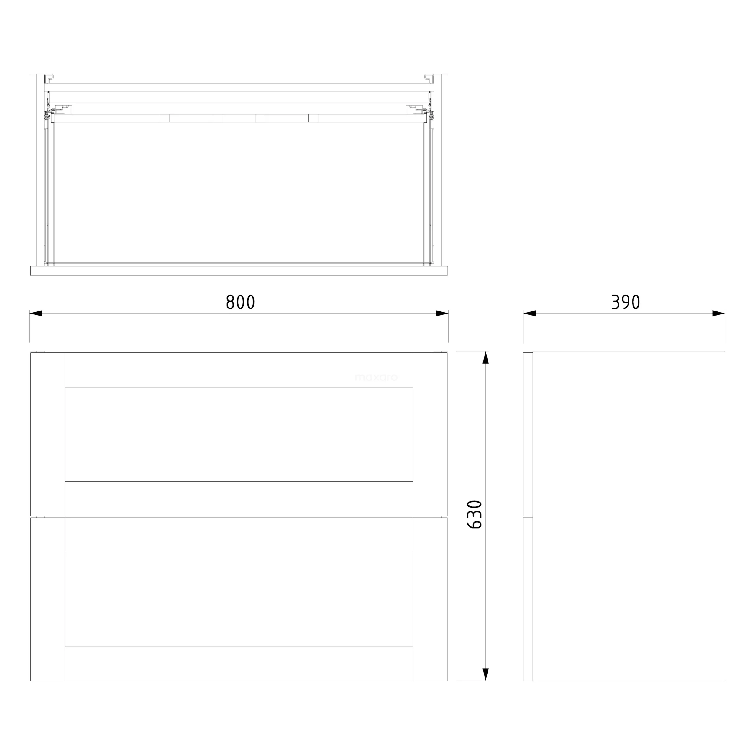 Modulo Plato Slim Badkamermeubel Voor Waskom | 80 Cm Lichtbruin Eiken Kader Front Lichtbruin Eiken Blad 2 Lades Onder Elkaar 7 Modulo Plato Slim Badkamermeubel Voor Waskom | 80 Cm Lichtbruin Eiken Kader Front Lichtbruin Eiken Blad 2 Lades Onder Elkaar - Afbeelding 7