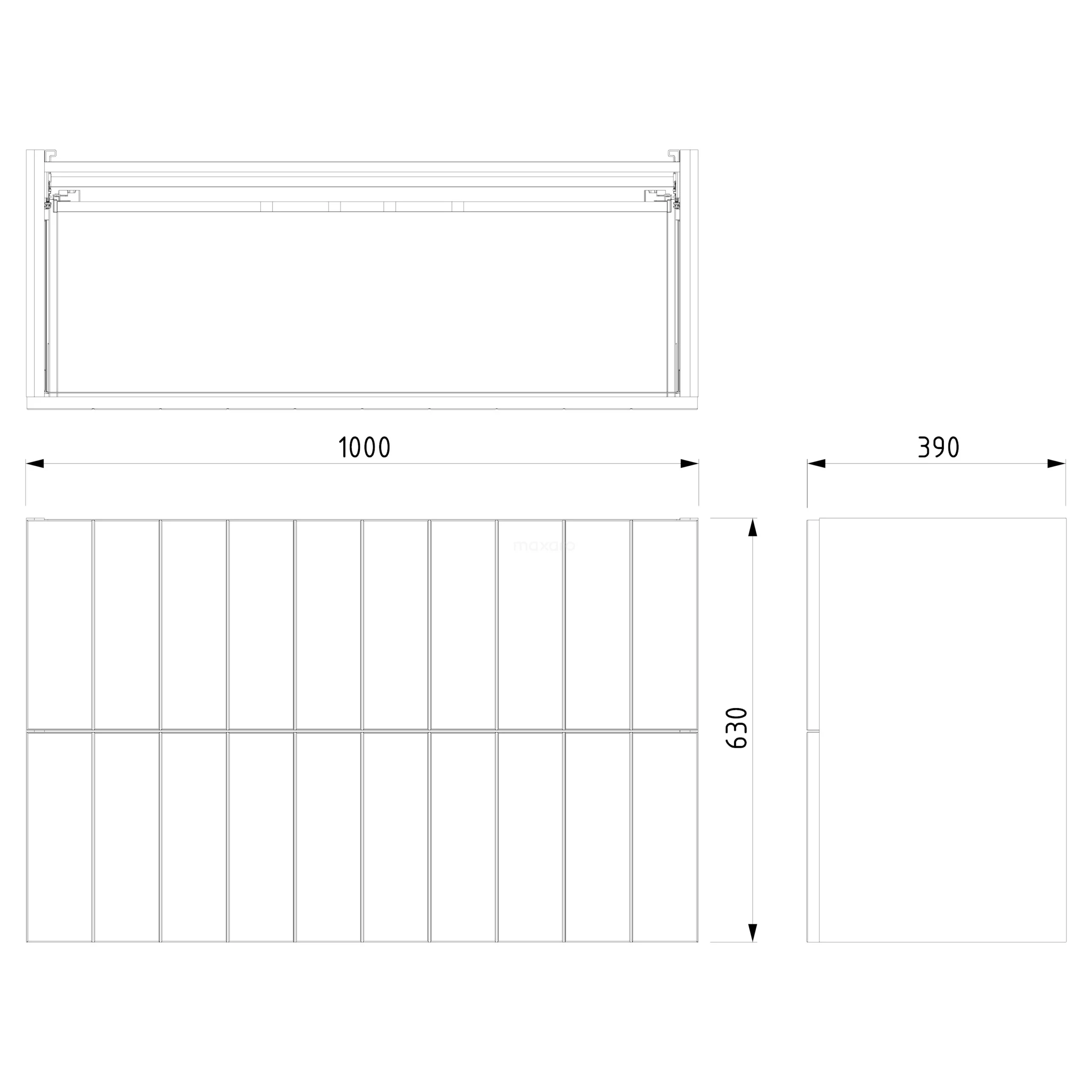 Modulo Slim Badkamermeubel Met Wastafel | 100 Cm Hoogglans Wit Lamel Front Keramiek 2 Lades Onder Elkaar 7 Modulo Slim Badkamermeubel Met Wastafel | 100 Cm Hoogglans Wit Lamel Front Keramiek 2 Lades Onder Elkaar - Afbeelding 7