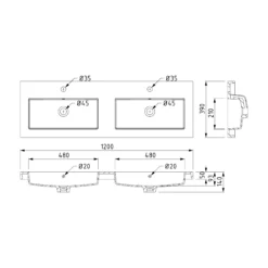 Modulo Slim Badkamermeubel Met Wastafel | 120 Cm Middenbruin Eiken Kader Front Mineraalmarmer 2 Lades Onder Elkaar -Badkamer Verkoopwinkel modulo slim badkamermeubel met wastafel 120 cm middenbruin eiken kader front mineraalmarmer 2 lades onder elkaar bmw37 00442 5
