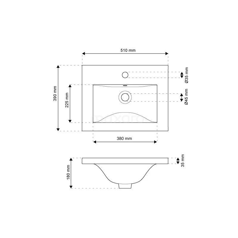 Modulo Slim Badkamermeubel Met Wastafel | 50 Cm Lichtbruin Eiken Vlak Front Keramiek 2 Lades Onder Elkaar 6 Modulo Slim Badkamermeubel Met Wastafel | 50 Cm Lichtbruin Eiken Vlak Front Keramiek 2 Lades Onder Elkaar - Afbeelding 6