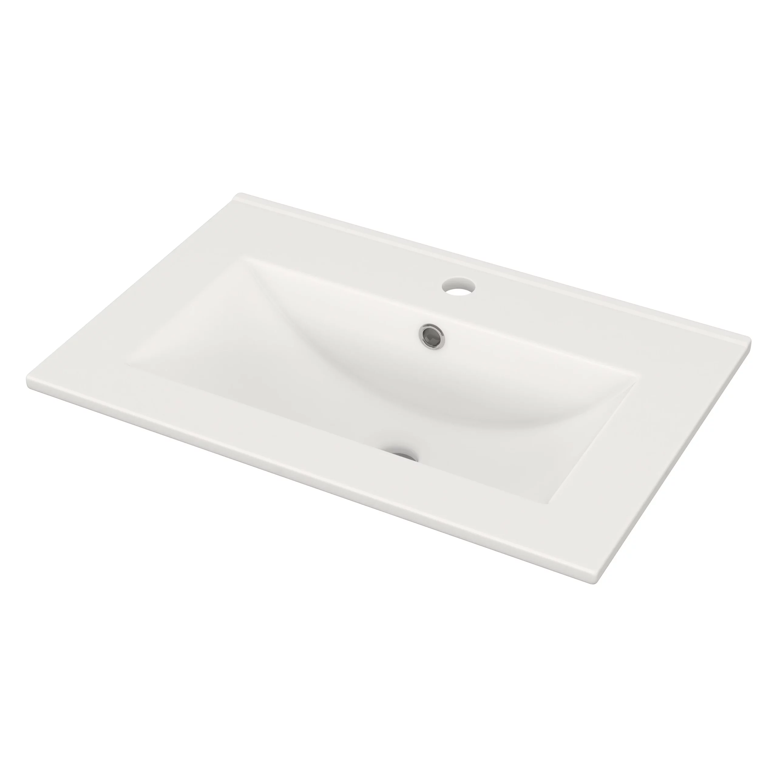 Modulo Slim Badkamermeubel Met Wastafel | 60 Cm Mat Wit Vlak Front Keramiek 2 Lades Onder Elkaar 3 Modulo Slim Badkamermeubel Met Wastafel | 60 Cm Mat Wit Vlak Front Keramiek 2 Lades Onder Elkaar - Afbeelding 3