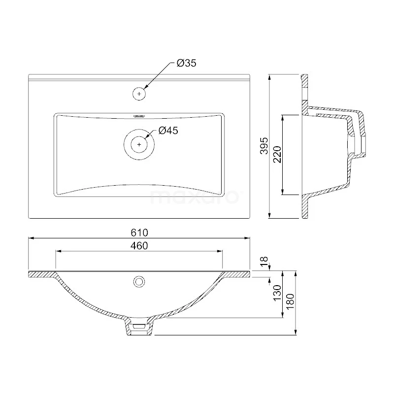 Modulo Slim Badkamermeubel Met Wastafel | 60 Cm Mat Wit Vlak Front Keramiek 2 Lades Onder Elkaar 6 Modulo Slim Badkamermeubel Met Wastafel | 60 Cm Mat Wit Vlak Front Keramiek 2 Lades Onder Elkaar - Afbeelding 6