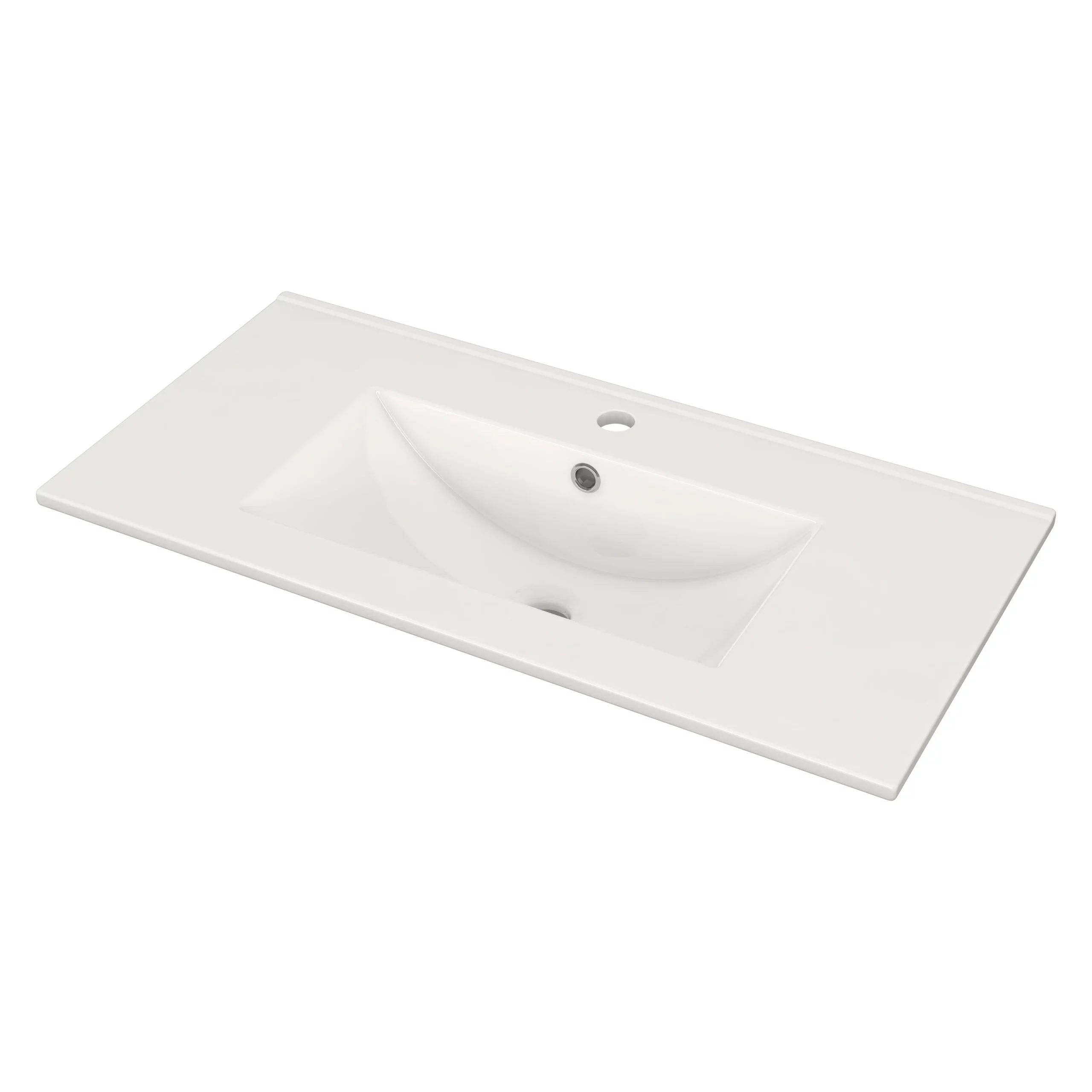 Modulo Slim Badkamermeubel Met Wastafel | 80 Cm Lichtgrijs Beton Vlak Front Keramiek 2 Lades Onder Elkaar 3 Modulo Slim Badkamermeubel Met Wastafel | 80 Cm Lichtgrijs Beton Vlak Front Keramiek 2 Lades Onder Elkaar - Afbeelding 3