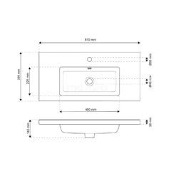 Modulo Slim Badkamermeubel Met Wastafel | 80 Cm Middenbruin Eiken Greeploos Front Keramiek 2 Lades Onder Elkaar -Badkamer Verkoopwinkel modulo slim badkamermeubel met wastafel 80 cm middenbruin eiken greeploos front keramiek 2 lades onder elkaar bmw37 00738 3