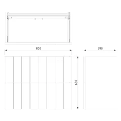 Modulo Slim Badkamermeubel Met Wastafel | 80 Cm Middengrijs Lamel Front Keramiek 2 Lades Onder Elkaar -Badkamer Verkoopwinkel modulo slim badkamermeubel met wastafel 80 cm middengrijs lamel front keramiek 2 lades onder elkaar bmw37 00645 6