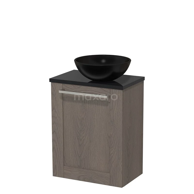 Toiletmeubel Met Waskom Keramiek Modulo Donkerbruin Eiken Kader 41 Cm Hoogglans Zwart Blad 2 Toiletmeubel Met Waskom Keramiek Modulo Donkerbruin Eiken Kader 41 Cm Hoogglans Zwart Blad - Afbeelding 2