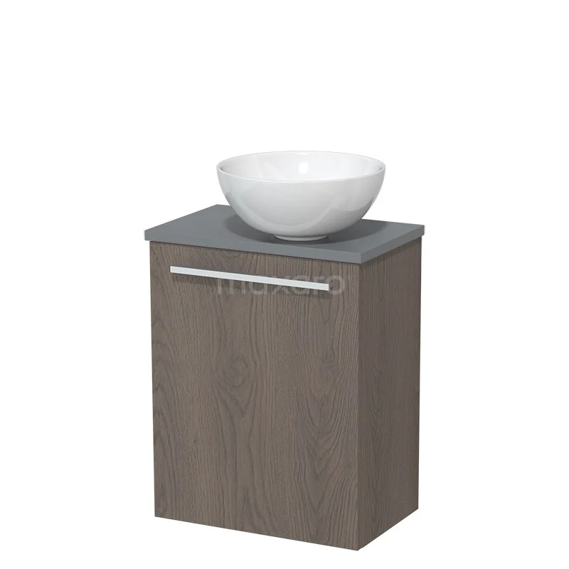 Toiletmeubel Met Waskom Keramiek Modulo Donkerbruin Eiken Vlak 41 Cm Middengrijs Blad 2 Toiletmeubel Met Waskom Keramiek Modulo Donkerbruin Eiken Vlak 41 Cm Middengrijs Blad - Afbeelding 2