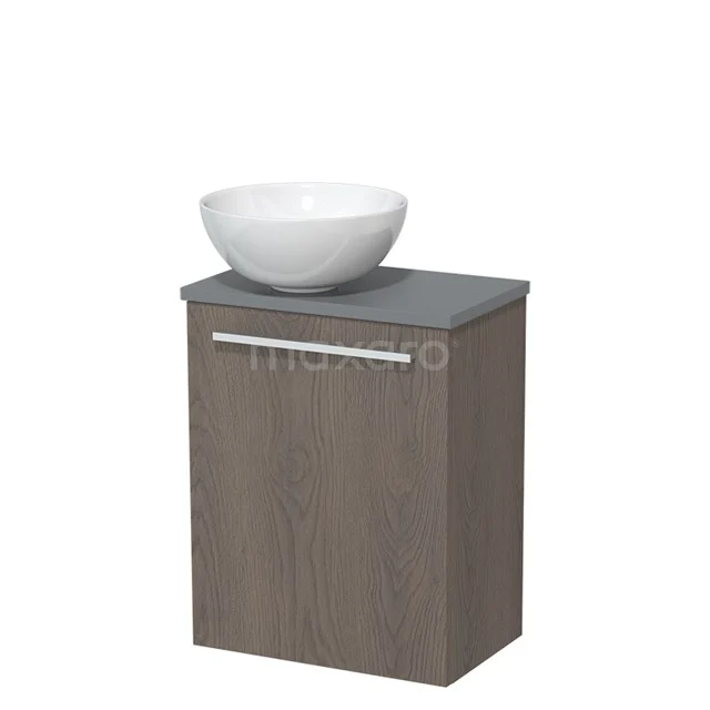 Toiletmeubel Met Waskom Keramiek Modulo Donkerbruin Eiken Vlak 41 Cm Middengrijs Blad 1 Toiletmeubel Met Waskom Keramiek Modulo Donkerbruin Eiken Vlak 41 Cm Middengrijs Blad