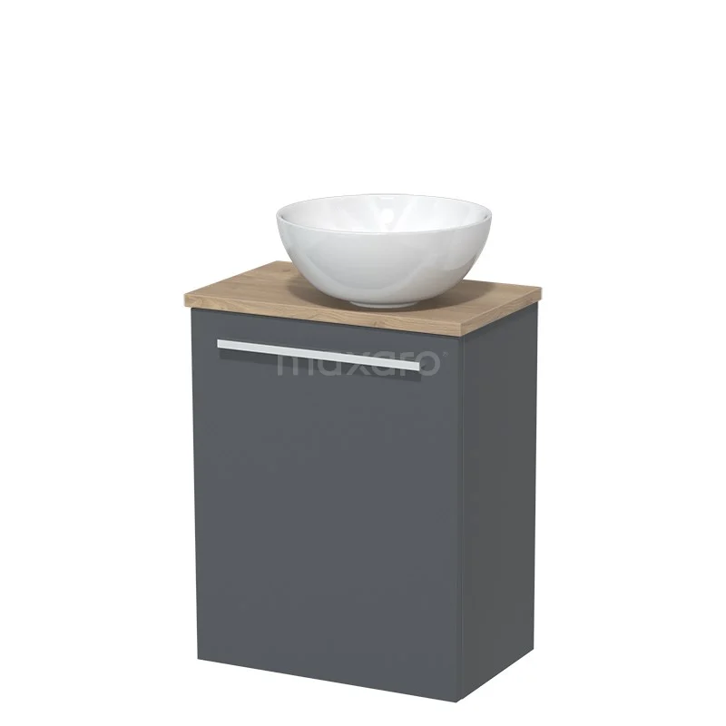 Toiletmeubel Met Waskom Keramiek Modulo Donkergrijs Vlak 41 Cm Lichtbruin Eiken Blad 2 Toiletmeubel Met Waskom Keramiek Modulo Donkergrijs Vlak 41 Cm Lichtbruin Eiken Blad - Afbeelding 2