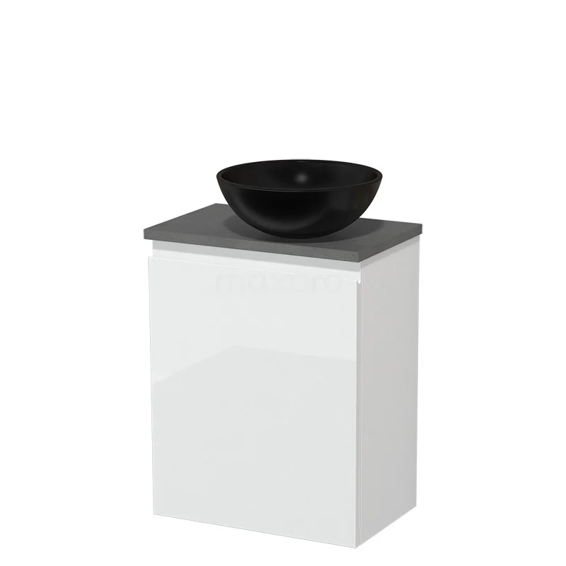 Toiletmeubel Met Waskom Keramiek Modulo Hoogglans Wit Greeploos 41 Cm Donkergrijs Beton Blad 2 Toiletmeubel Met Waskom Keramiek Modulo Hoogglans Wit Greeploos 41 Cm Donkergrijs Beton Blad - Afbeelding 2