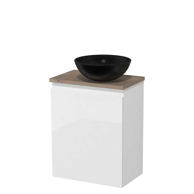 Toiletmeubel Met Waskom Keramiek Modulo Hoogglans Wit Greeploos 41 Cm Middenbruin Eiken Blad 2 Toiletmeubel Met Waskom Keramiek Modulo Hoogglans Wit Greeploos 41 Cm Middenbruin Eiken Blad - Afbeelding 2