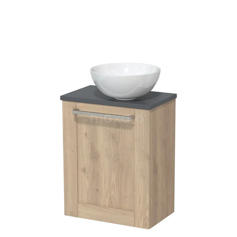 Toiletmeubel Met Waskom Keramiek Modulo Lichtbruin Eiken Kader 41 Cm Donkergrijs Blad 2 Toiletmeubel Met Waskom Keramiek Modulo Lichtbruin Eiken Kader 41 Cm Donkergrijs Blad - Afbeelding 2