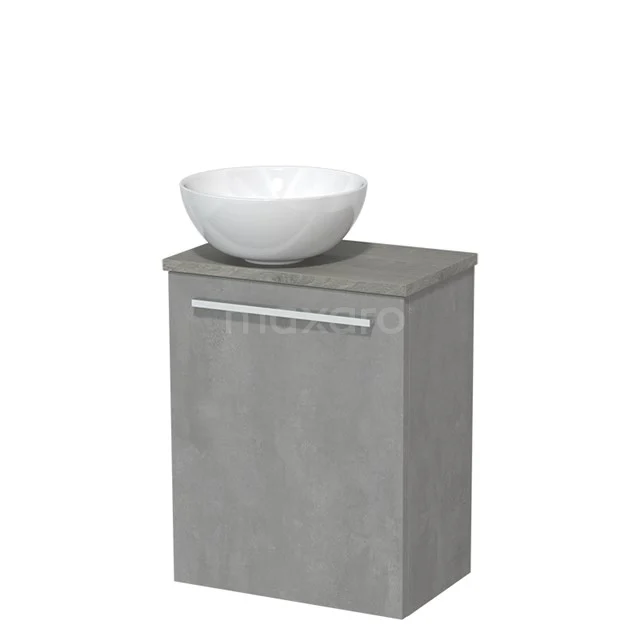 Toiletmeubel Met Waskom Keramiek Modulo Lichtgrijs Beton Vlak 41 Cm Grijs Eiken Blad 1 Toiletmeubel Met Waskom Keramiek Modulo Lichtgrijs Beton Vlak 41 Cm Grijs Eiken Blad