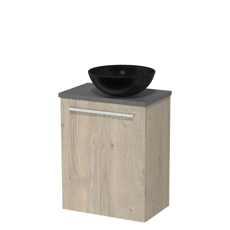 Toiletmeubel Met Waskom Keramiek Modulo Lichtgrijs Eiken Vlak 41 Cm Donkergrijs Beton Blad 2 Toiletmeubel Met Waskom Keramiek Modulo Lichtgrijs Eiken Vlak 41 Cm Donkergrijs Beton Blad - Afbeelding 2