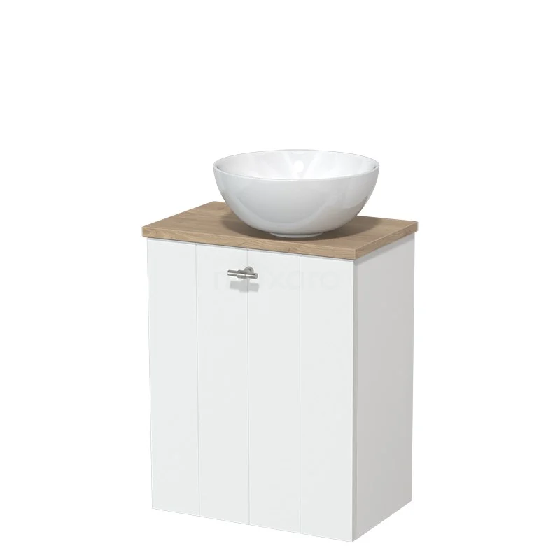 Toiletmeubel Met Waskom Keramiek Modulo Mat Wit Lamel 41 Cm Lichtbruin Eiken Blad 2 Toiletmeubel Met Waskom Keramiek Modulo Mat Wit Lamel 41 Cm Lichtbruin Eiken Blad - Afbeelding 2