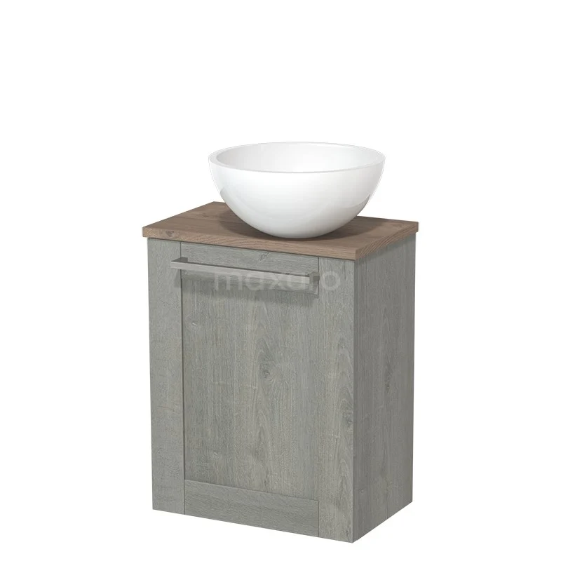 Toiletmeubel Met Waskom Mineraalmarmer Modulo Grijs Eiken Kader 41 Cm Middenbruin Eiken Blad 2 Toiletmeubel Met Waskom Mineraalmarmer Modulo Grijs Eiken Kader 41 Cm Middenbruin Eiken Blad - Afbeelding 2