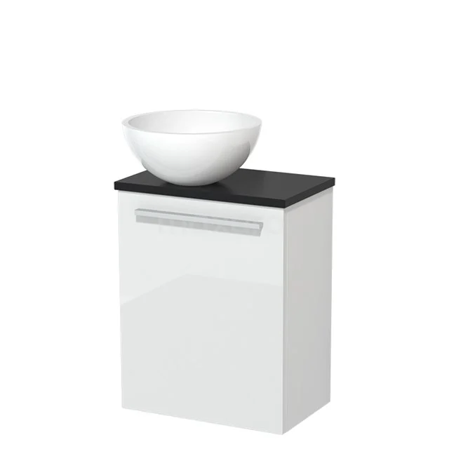 Toiletmeubel Met Waskom Mineraalmarmer Modulo Hoogglans Wit Vlak 41 Cm Mat Zwart Blad 1 Toiletmeubel Met Waskom Mineraalmarmer Modulo Hoogglans Wit Vlak 41 Cm Mat Zwart Blad