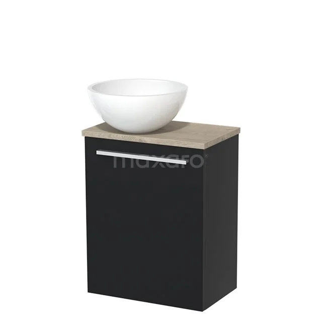 Toiletmeubel Met Waskom Mineraalmarmer Modulo Mat Zwart Vlak 41 Cm Lichtgrijs Eiken Blad 1 Toiletmeubel Met Waskom Mineraalmarmer Modulo Mat Zwart Vlak 41 Cm Lichtgrijs Eiken Blad