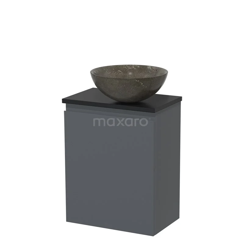 Toiletmeubel Met Waskom Natuursteen Modulo Donkergrijs Greeploos 41 Cm Mat Zwart Blad 2 Toiletmeubel Met Waskom Natuursteen Modulo Donkergrijs Greeploos 41 Cm Mat Zwart Blad - Afbeelding 2