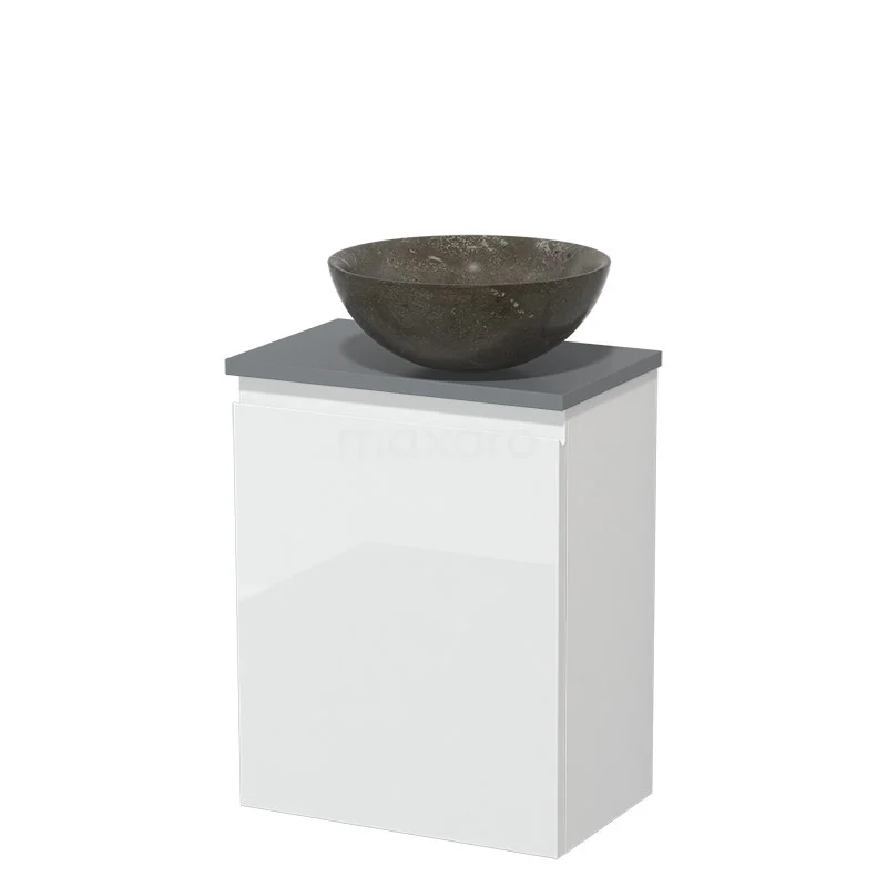 Toiletmeubel Met Waskom Natuursteen Modulo Hoogglans Wit Greeploos 41 Cm Middengrijs Blad 2 Toiletmeubel Met Waskom Natuursteen Modulo Hoogglans Wit Greeploos 41 Cm Middengrijs Blad - Afbeelding 2