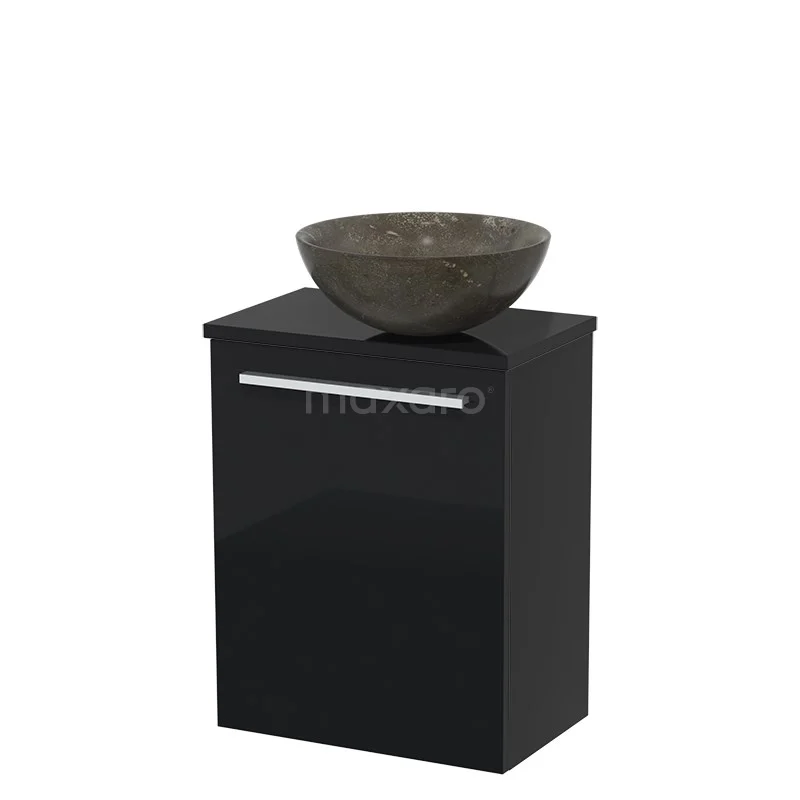 Toiletmeubel Met Waskom Natuursteen Modulo Hoogglans Zwart 41 Cm 2 Toiletmeubel Met Waskom Natuursteen Modulo Hoogglans Zwart 41 Cm - Afbeelding 2