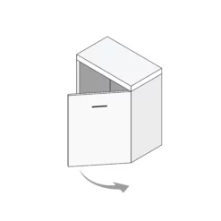 Toiletmeubel Met Waskom Solid Surface Modulo Hoogglans Wit Greeploos 41 Cm Mat Zwart Blad -Badkamer Verkoopwinkel toiletmeubel met waskom solid surface modulo hoogglans wit greeploos 41 cm mat zwart blad tmk10 04689 2