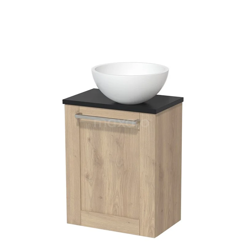 Toiletmeubel Met Waskom Solid Surface Modulo Lichtbruin Eiken Kader 41 Cm Mat Zwart Blad 2 Toiletmeubel Met Waskom Solid Surface Modulo Lichtbruin Eiken Kader 41 Cm Mat Zwart Blad - Afbeelding 2