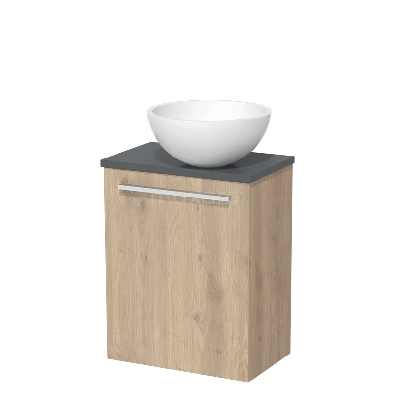 Toiletmeubel Met Waskom Solid Surface Modulo Lichtbruin Eiken Vlak 41 Cm Donkergrijs Blad 2 Toiletmeubel Met Waskom Solid Surface Modulo Lichtbruin Eiken Vlak 41 Cm Donkergrijs Blad - Afbeelding 2