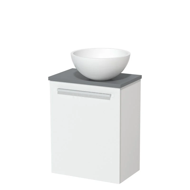 Toiletmeubel Met Waskom Solid Surface Modulo Mat Wit Vlak 41 Cm Middengrijs Blad 2 Toiletmeubel Met Waskom Solid Surface Modulo Mat Wit Vlak 41 Cm Middengrijs Blad - Afbeelding 2