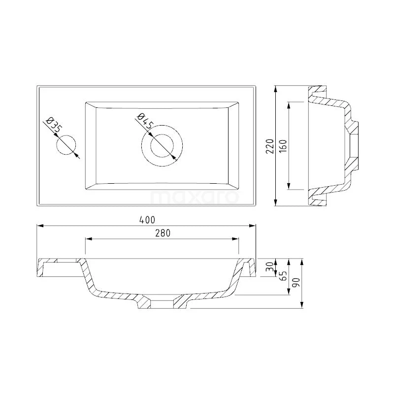 Toiletmeubel Met Wastafel Mineraalmarmer Curve Donkerbruin Essen 40cm 5 Toiletmeubel Met Wastafel Mineraalmarmer Curve Donkerbruin Essen 40cm - Afbeelding 5